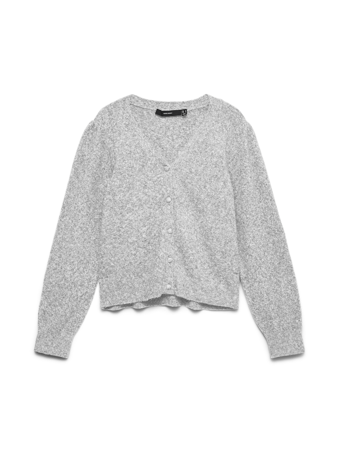 VMDOFFY Knitted Cardigan - Light Grey Melange - VERO MODA & VILA Bergvik